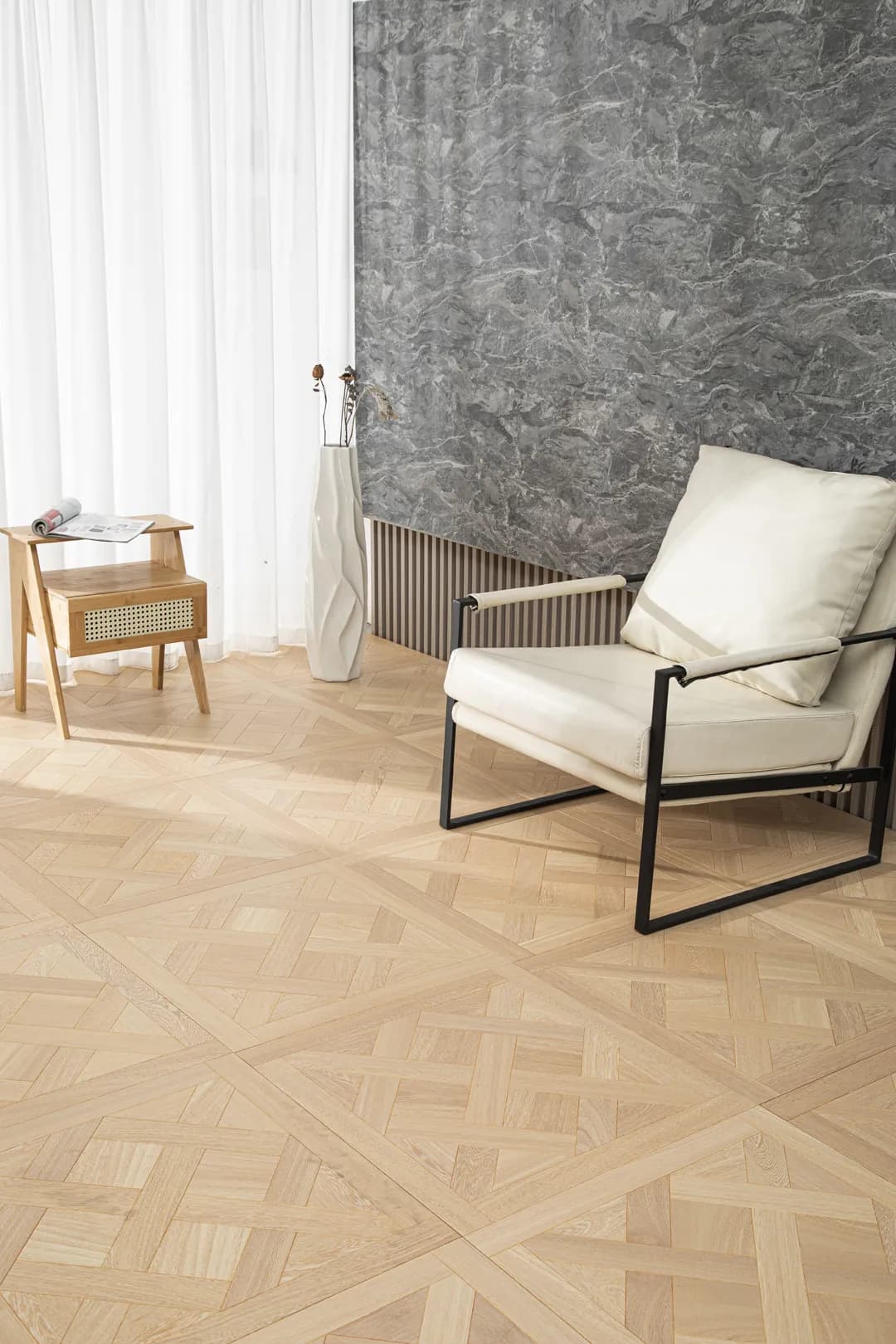 Designparkett mit Intarsienmuster